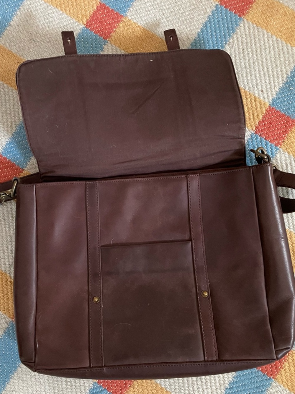 Pendleton Leather and Wool Messenger Bag - Picture 4 of 6